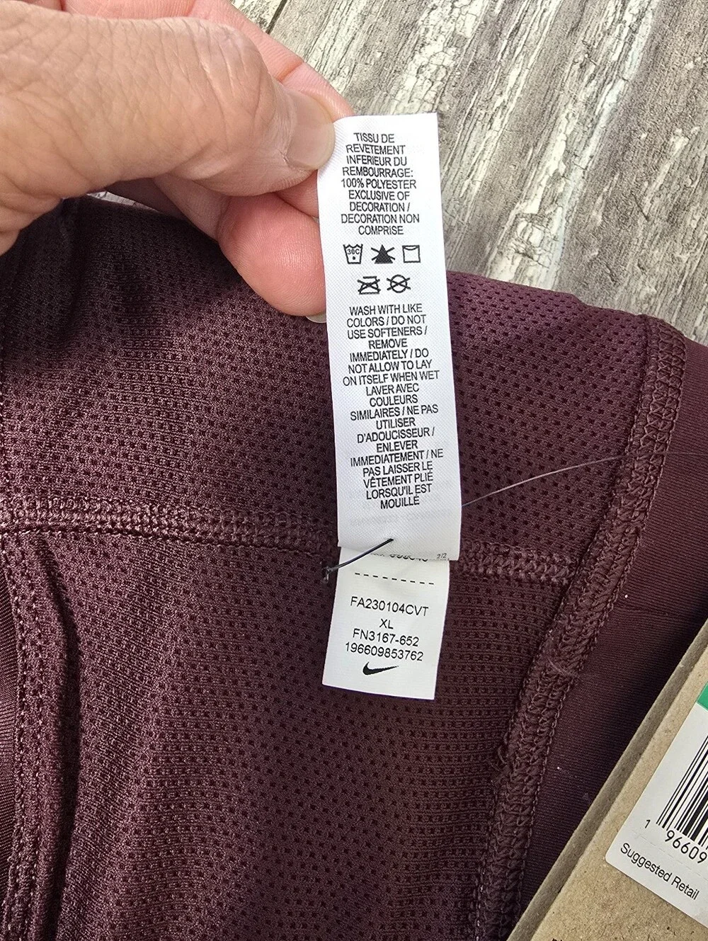 NWT Nike Dri-Fit Medium Support Padded Sports Bra GBurgundy Size XL